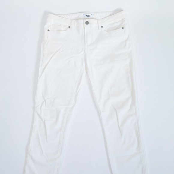 PAIGE | White Skyline Ankle Peg Jeans (Size 30) - Picture 1 of 8